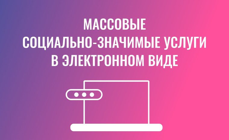 Массовые социально-значимые услуги, предоставляемые в электронном виде.